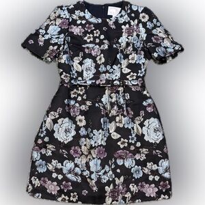 Gal Meets Glam Floral Jacquard Dress